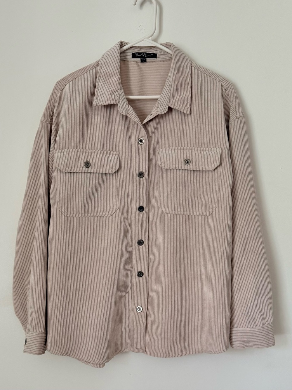 Velvet Heart Taupe Corduroy Utility Jacket SZ.L/G
